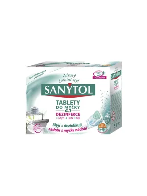 Tovární Cena Sanytol 4v1 tablety do myčky nádobí 40 ks