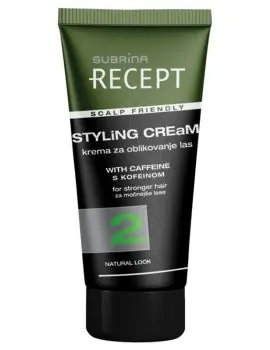 Omezená Nabídka SUBRÍNA Recept Styling Cream 150ml - matující stylingový krém s kofeinem