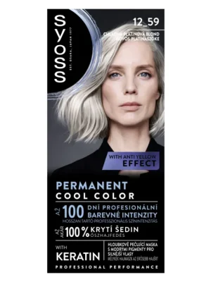 Syoss barva na vlasy Professional Performance 12-59 Chladná platinová blond Rychlé Dodání