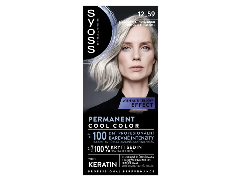 Syoss barva na vlasy Professional Performance 12-59 Chladná platinová blond Rychlé Dodání