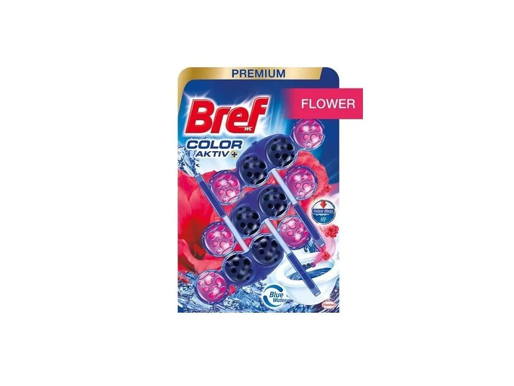 Autentický Bref WC blok Color Aktiv 3 ks (3x50g) Flower