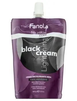 FANOLA No Yellow Black Lightening Cream 500g - šedý odbarvovací krém s anti-žlutým účinkem Víkendová Akce