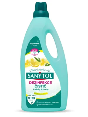 Značkový Sanytol čistič na podlahy a plochy 1 l Citron a Olivové lístky