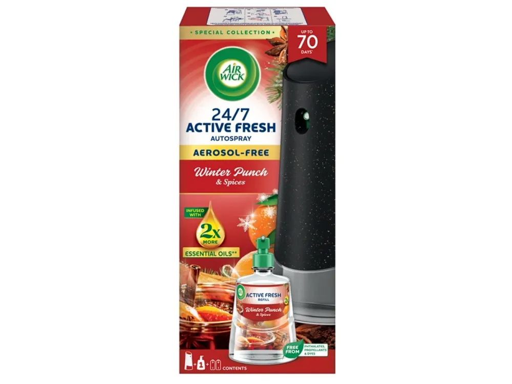 Air Wick Active Fresh strojek s náplní 228 ml Winter Punch & Spices Kup Teď