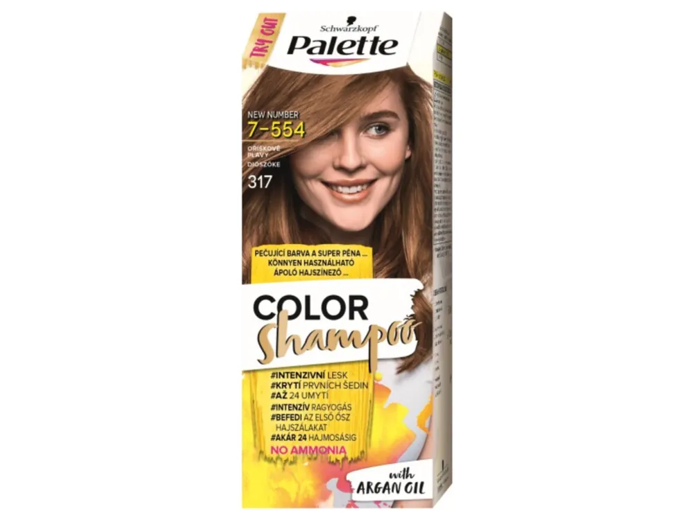Značkový Palette Color Shampoo 7-554 (317) Oříškově plavý