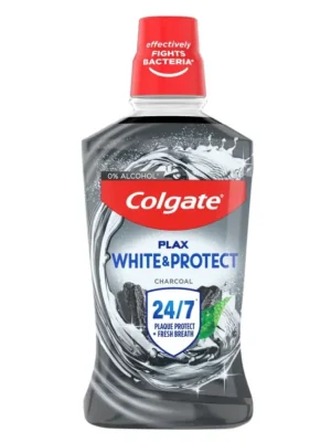 Colgate ústní voda 500 ml Plax White & Protect Charcoal Sezónní Sleva