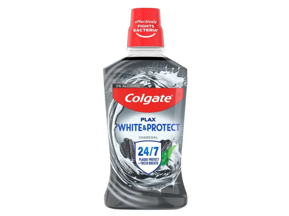 Colgate ústní voda 500 ml Plax White & Protect Charcoal Sezónní Sleva