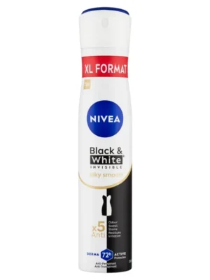 Nivea antiperspirant sprej 200 ml Invisible Black & White Silky Smooth XL Cenově Výhodný