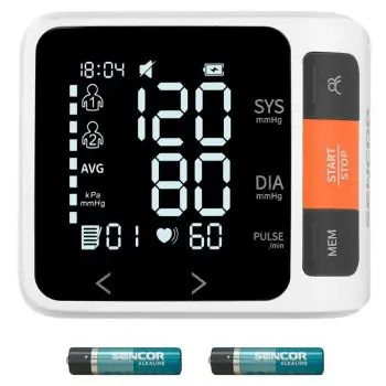 Nejlepší Cena SENCOR SBD 0900WH Tlakoměr na zápěstí - digitální s LCD displayem