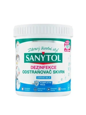 Sanytol dezinfekční odstraňovač skvrn 450 g Zářivě Bílá Levný