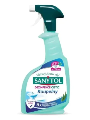 Značkový Sanytol dezinfekční čistič na koupelny 500 ml vůně Eukalyptu