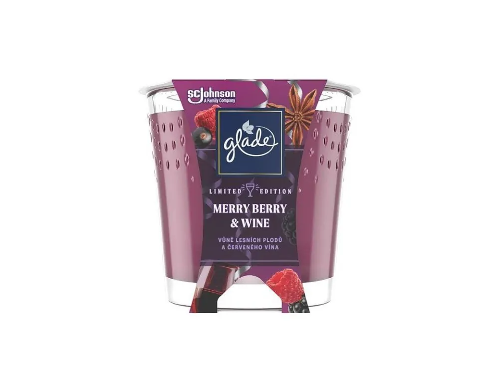 Poslední Šance Glade svíčka 129 g Merry Berry & Wine