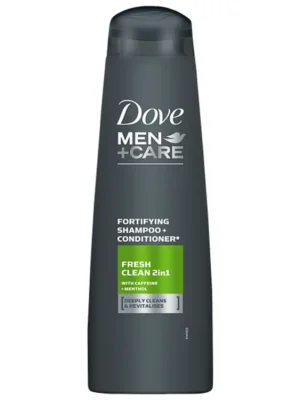 Dove Men+Care šampon 400 ml Fresh Clean 2v1 s kofeinem Akce