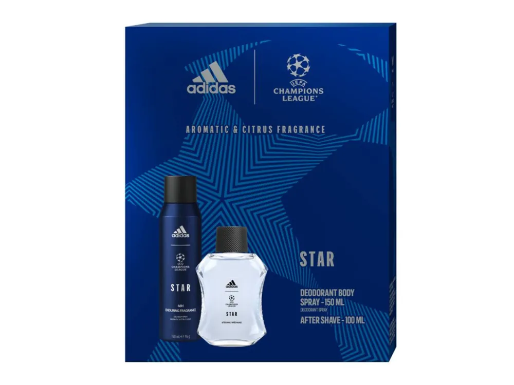 Přímo Od Výrobce Adidas dárková sada UEFA Star (VPH 100 ml + deodorant 150 ml)
