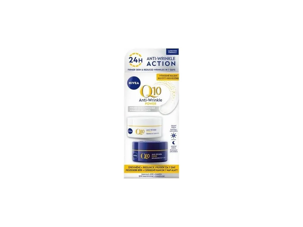 Nivea Duo denní + noční krém 2x50 ml Q10 Power proti vráskám Top Prodej