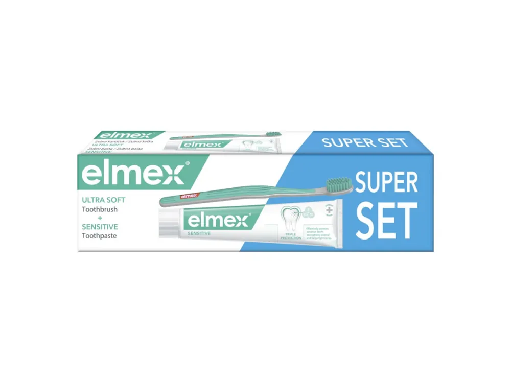 Elmex zubní pasta 75 ml Sensitive + zubní kartáček Horká Nabídka