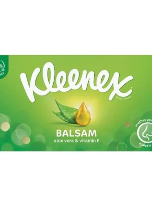 Kleenex papírové kapesníky BOX 64 ks 3-vrstvé Balsam Vysoce Kvalitní