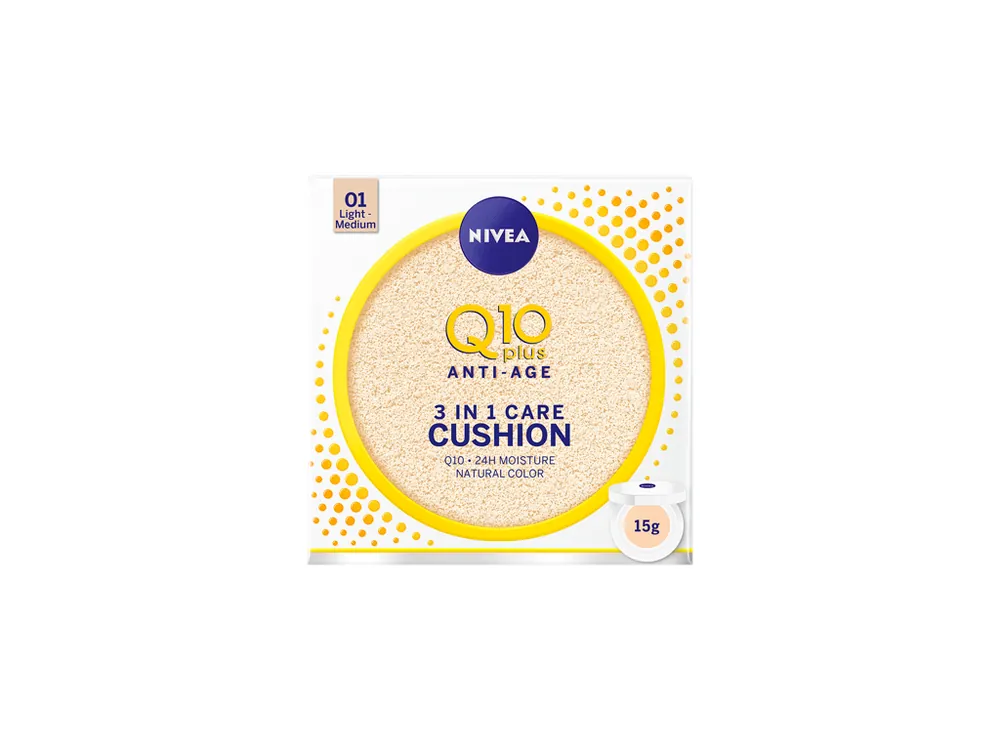 Nivea tónovací krém 15 g Cushion Q10 Plus č. 01Světlý až střední odstín Poslední Šance