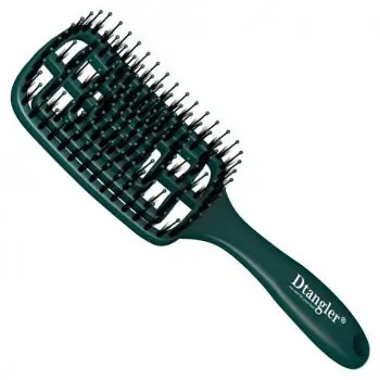 Cenový Hit DTANGLER Dry Blow GLOW AND GO Emerald Green - Profi kartáč na rozčesávání a fénování vlasů