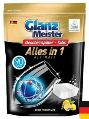 Nová Kolekce Glanz Meister tablety do myčky 90 ks All in1 Citrus