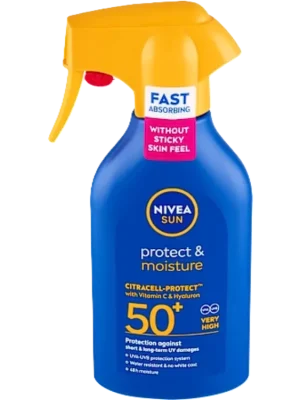 Nivea Sun Protect & Moisture sprej na opalování SPF 50+ 250 ml Oblíbený