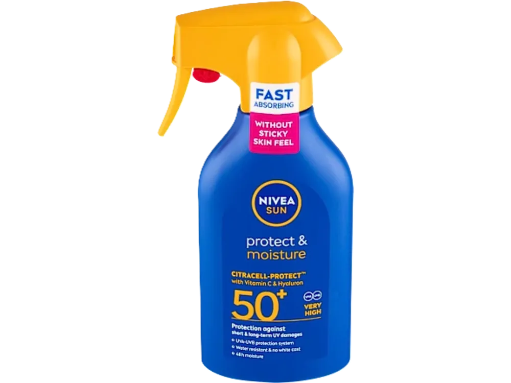 Nivea Sun Protect & Moisture sprej na opalování SPF 50+ 250 ml Oblíbený