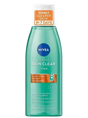 Finální Výprodej Nivea pleťová voda 200 ml čistící Derma Skin Clear
