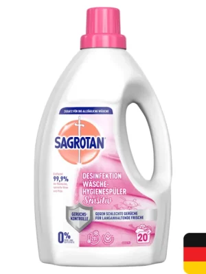Časově Omezené Sagrotan dezinfekční aviváž 20 dávek Sensitiv 1,5 l