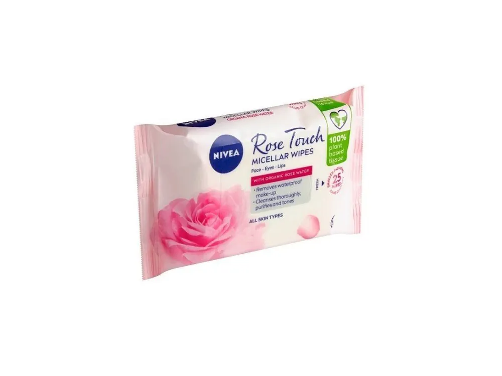 Sezónní Sleva Nivea pleťové ubrousky micelární 25 ks Rose Touch