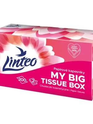 Linteo papírové kapesníky BOX 200 ks 2-vrstvé Nejprodávanější