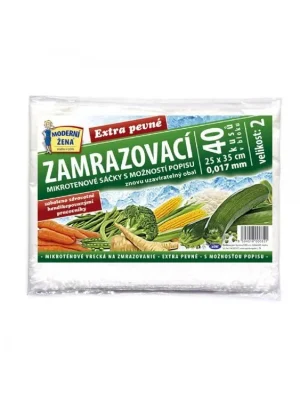Nízká Cena Zamrazovací mikrotenové sáčky č. 2 - 25 x 35 cm extra pevné 40 ks