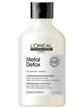 LOREAL Serie Expert Metal Detox Shampoo 300ml - hloubkově čistící šampon pro barvené a poškozené vlasy Cenově Výhodný