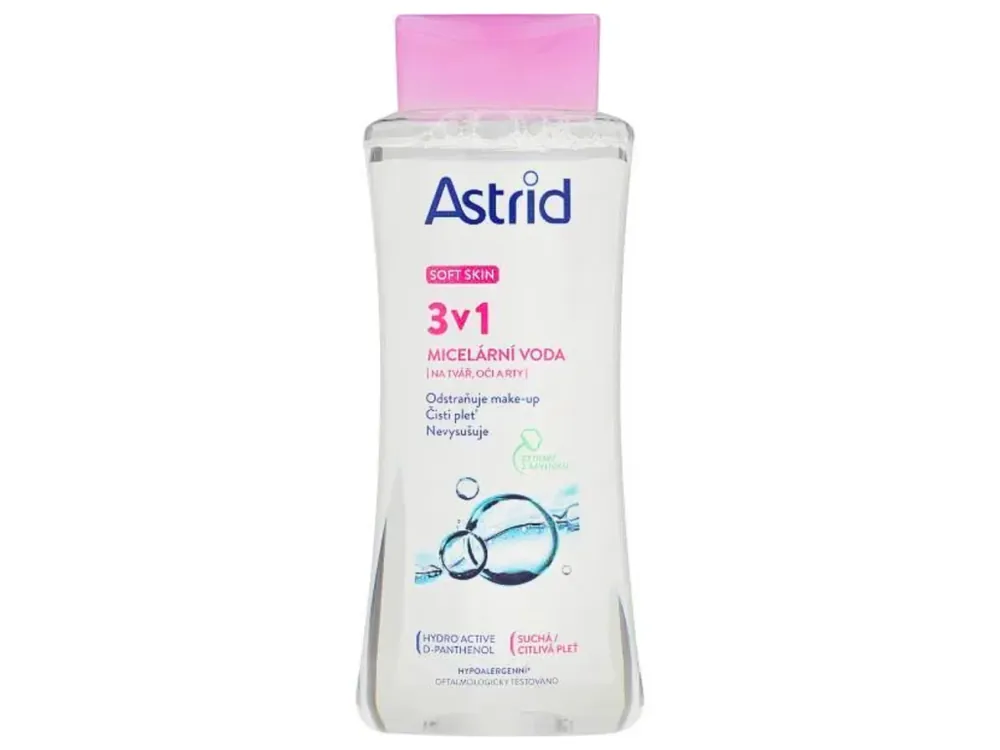 Kup Teď Astrid micelární voda 400 ml Aqua Biotic 3v1 suchá/citlivá pleť