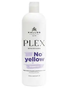 Omezená Nabídka KALLOS Plex Bond No Yellow Shampoo 500ml - neutralizační šampon proti žlutým tónům blond vlasů