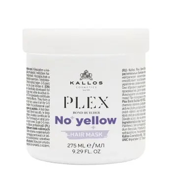 KALLOS Plex Bond No Yellow Hair Mask 275ml - neutralizační maska proti žlutým tónům blond vlasů Značkový