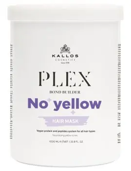 KALLOS Plex Bond No Yellow Hair Mask 1000ml - neutralizační maska proti žlutým tónům blond vlasů Cenová Bomba