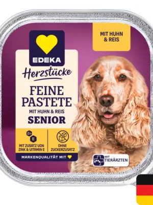Edeka paštika pro psy 300 g s kuřecím masem a rýží Senior Oblíbený