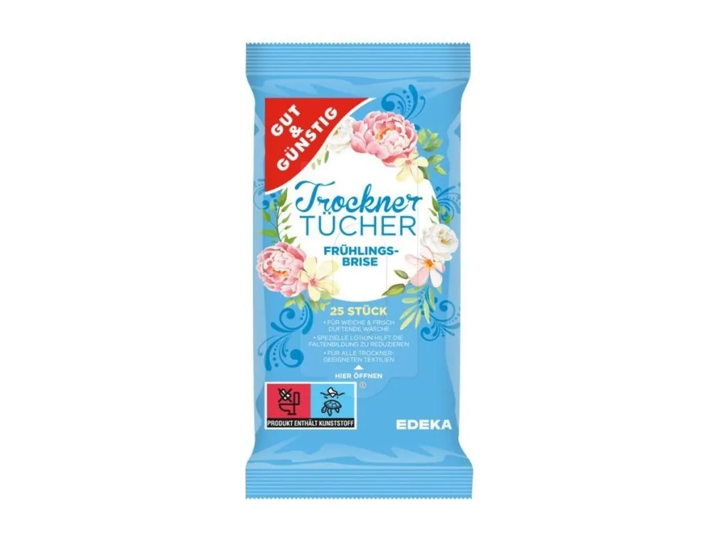 Sleva Gut & Günstig ubrousky do sušičky 25 ks Frühlings-Brise
