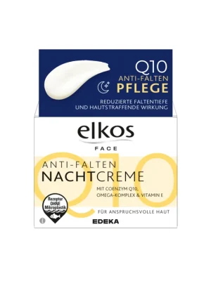 Elkos Face noční krém proti vráskám s koenzymem Q10 50 ml Rychlé Dodání