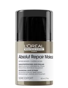 LOREAL Absolut Repair Molecular Leave-In Mask 50ml - bezoplach maska pro velmi poškozené vlasy Autentický