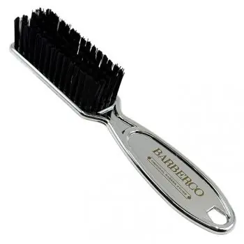 Cenová Bomba BARBERCO Fade Brush Silver - čisticí kartáček s rukojetí na odstranění vlasů - stříbrný