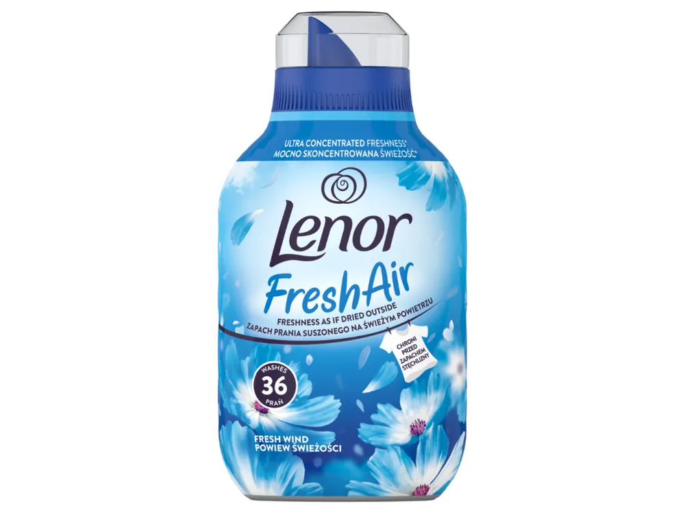 Akce Lenor aviváž 36 pracích dávek Fresh Air Fresh Wind 504 ml