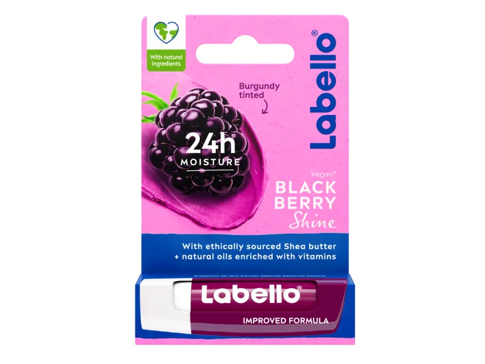 Časově Omezené Labello balzám na rty 4,8 g Black Berry Shine