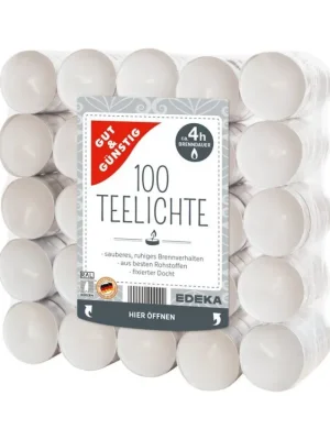 Sleva Gut & Günstig čajové svíčky 100 ks 4 h