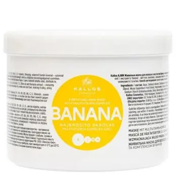 Značkový KALLOS KJMN Banana Hair Mask 500ml - maska na suché vlasy s multivitamíny