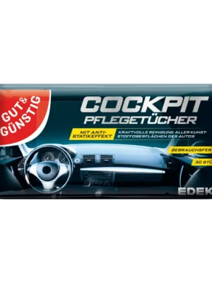 Expresní Doručení Gut & Günstig čistící ubrousky do auta 30 ks Cockpit