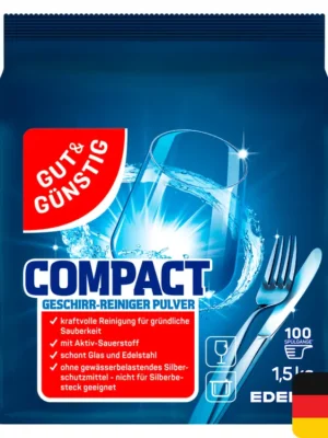 Gut & Günstig prášek do myčky 1,5 kg 100 dávek Compact Dokud Zásoby Vydrží