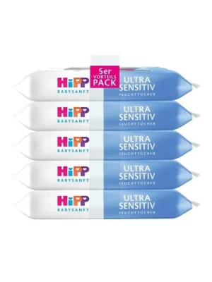 Doprava Zdarma HiPP BabySanft čistící vlhčené ubrousky 5 x 48 ks Ultra Sensitiv