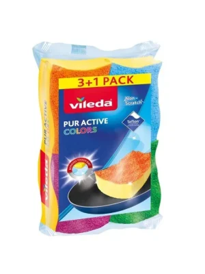 Odeslání Ihned Vileda houbičky střední Pur Active Colors 3+1 ks