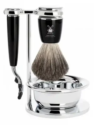 Mühle Rytmo Black Pure Badger Mach3 4-dílná Nová Kolekce